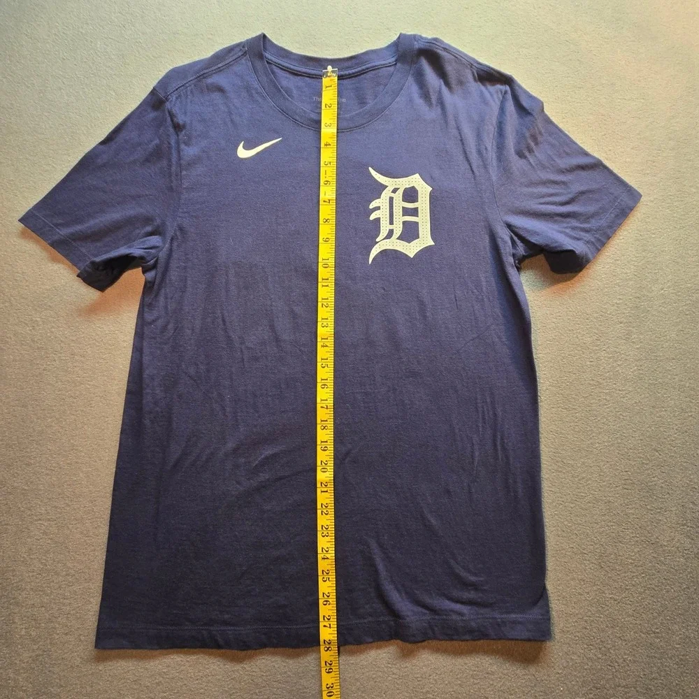 Nike Mens Detroit Tigers Kerry Carpenter #30 Navy‎ Blue Graphic T-Shirt Medium